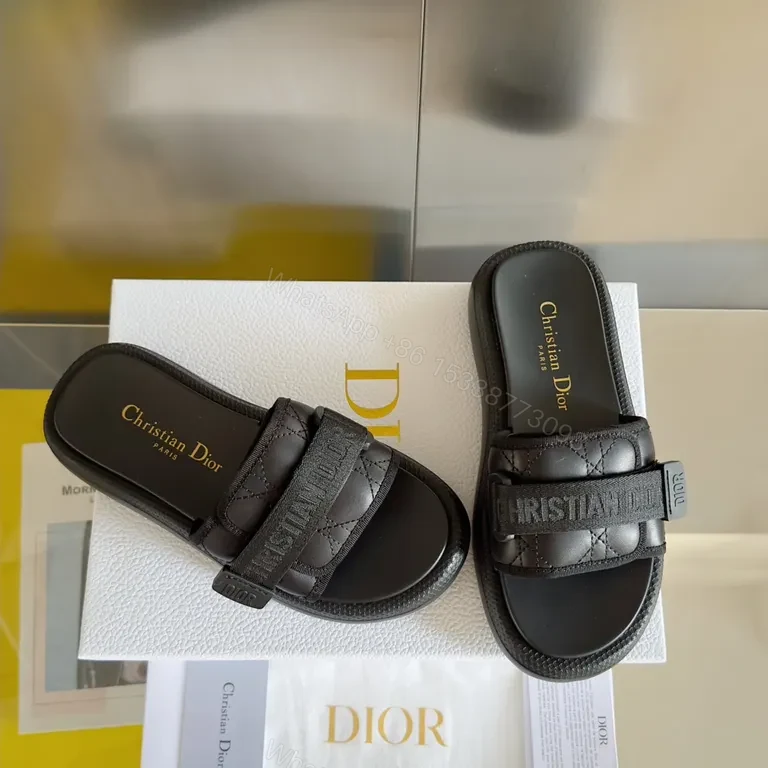 View 8 of Minimalist Leather Slide with Signature Detailing - Designer-Inspired Comfort