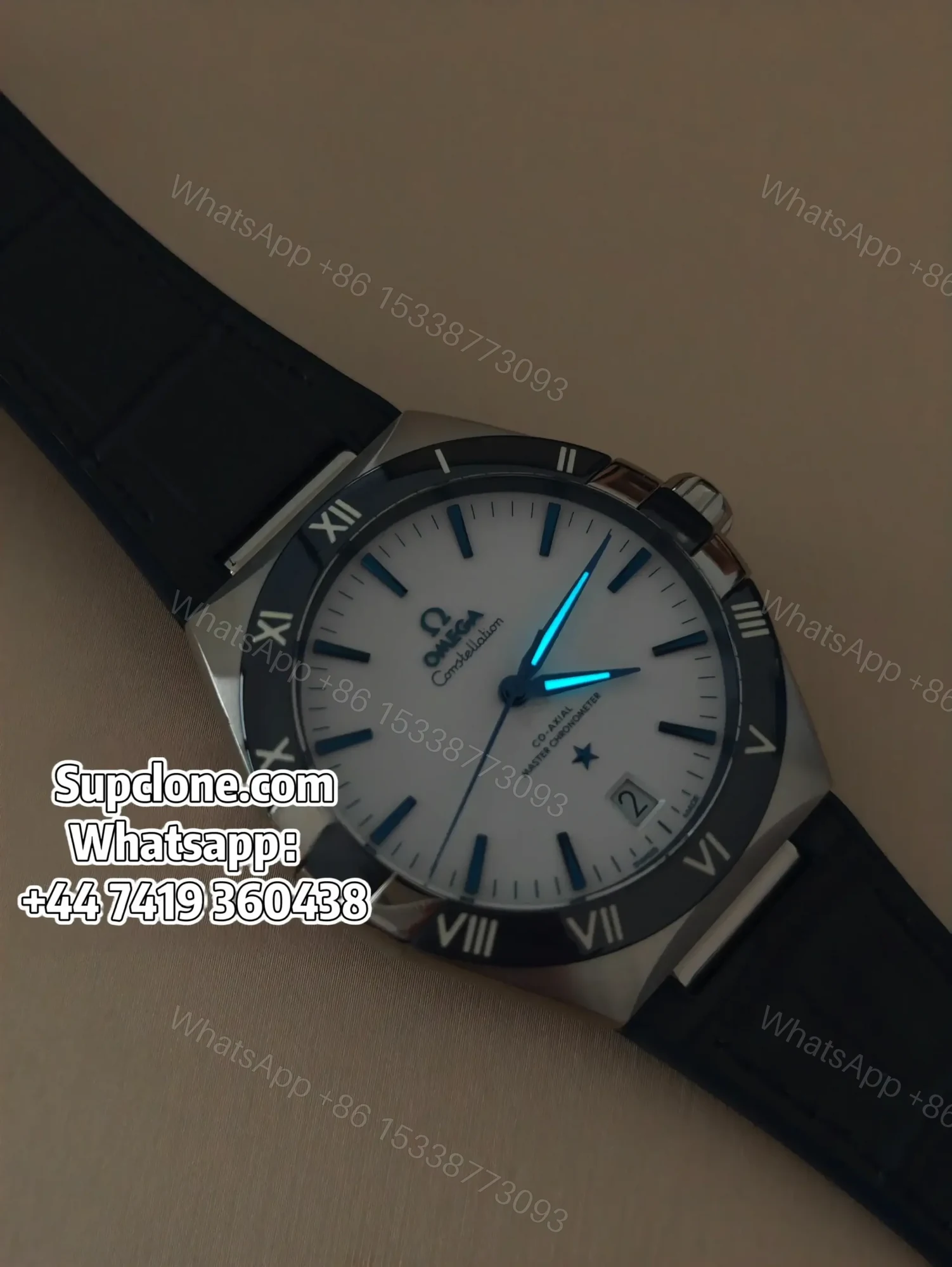 View 10 of Omega Super Clone Constellation 131.33.41.21.04.001 41mm Blue Bezel