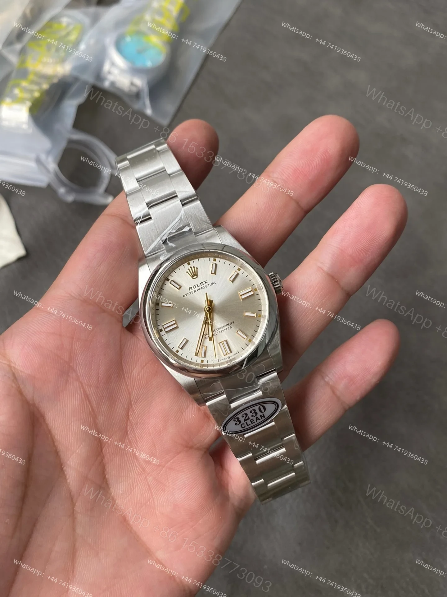 View 2 of Rolex Super Clone Oyster Perpetual M126000-0001 Silver Dial 36MM 3230 Movement