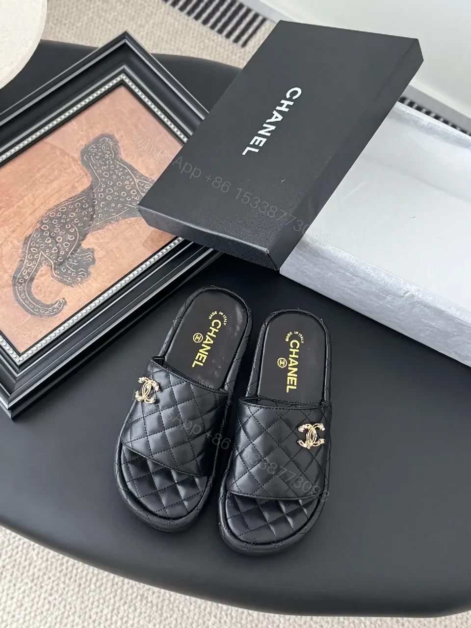 View 9 of Quilted Leather Set: Timeless Black Luxury Duo