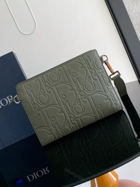 View 6 of Compact Dior-Texture Wallet: Leather, Bi-Fold, Premium Finish