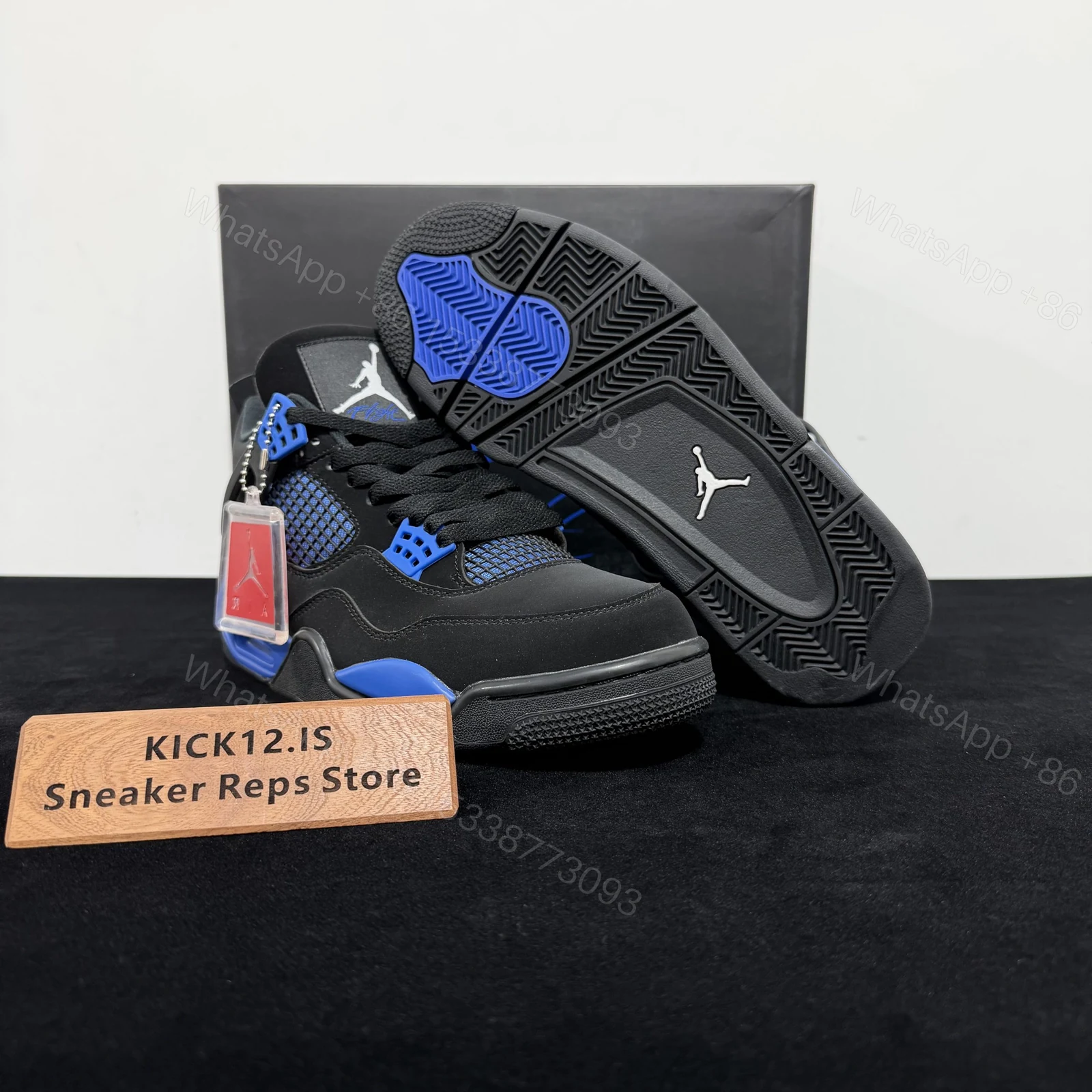 View 3 of Air Jordan 4 Blue Thunder Reps
