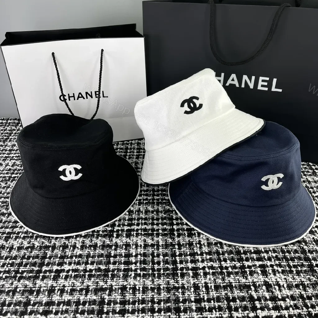 View 8 of Chic Nylon-Cotton Bucket Hat: Subtle Luxe, Sun Shield