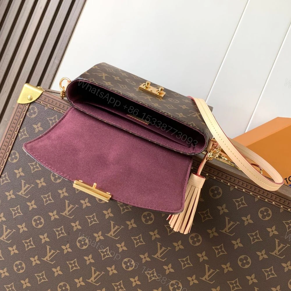 View 7 of Louis Vuitton Croisette Monogram Canvas Dark Brown 24cm