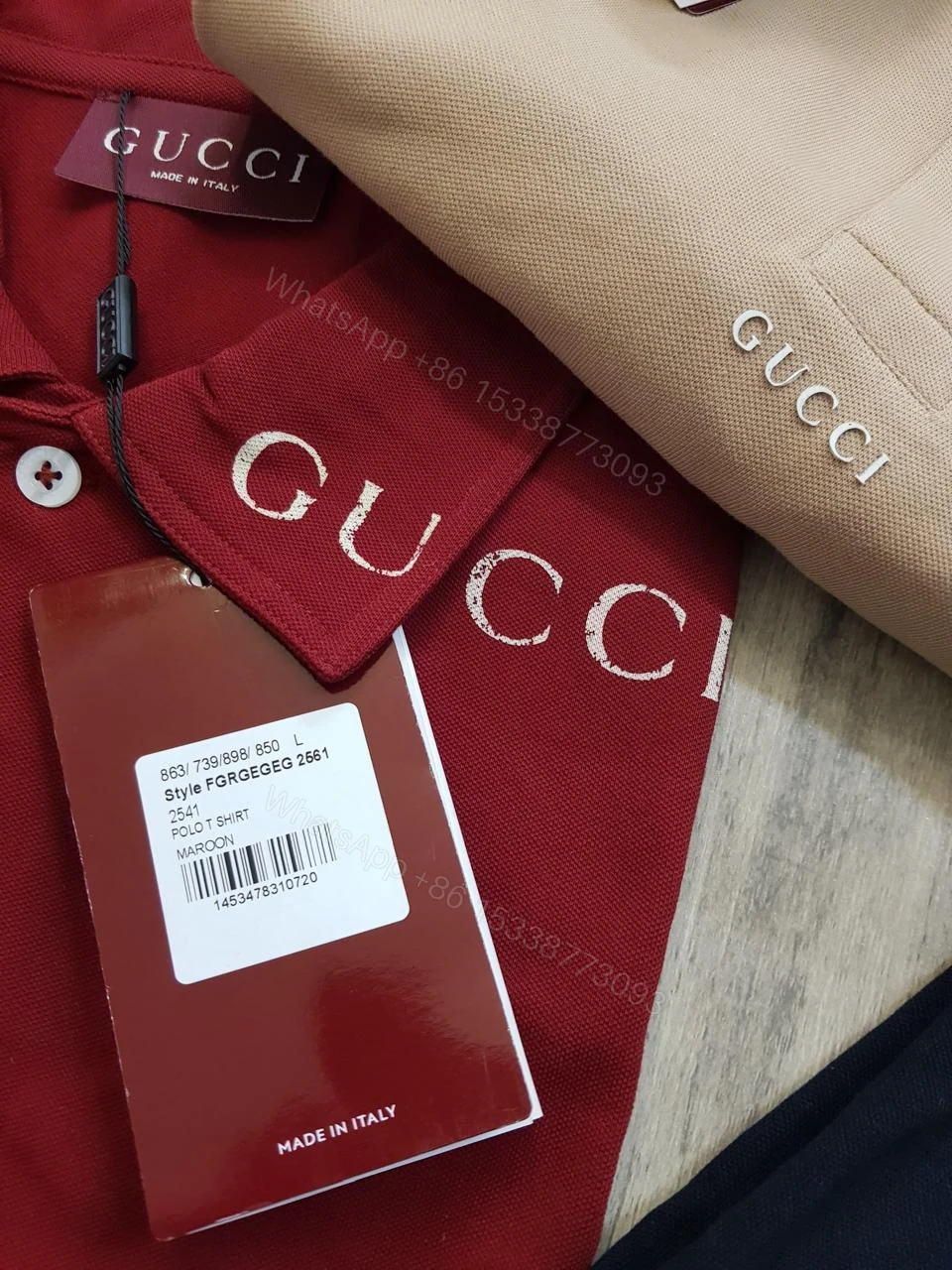 View 4 of FIRST COPY GUCCI IMPORTED SUMMER COTTON POLO T-SHIRT (Copy)
