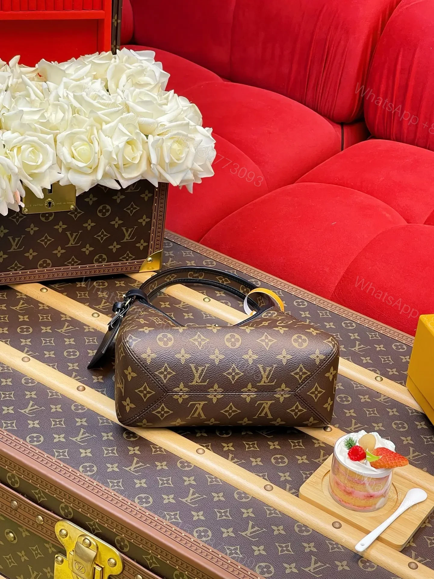 View 5 of Louis Vuitton The Drop PM Handbag in Monogram Coated Canvas