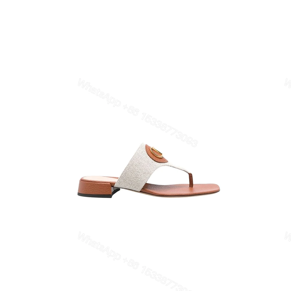 Valentino Garavani Vlogo Signature Sandals White And Brown — view 1