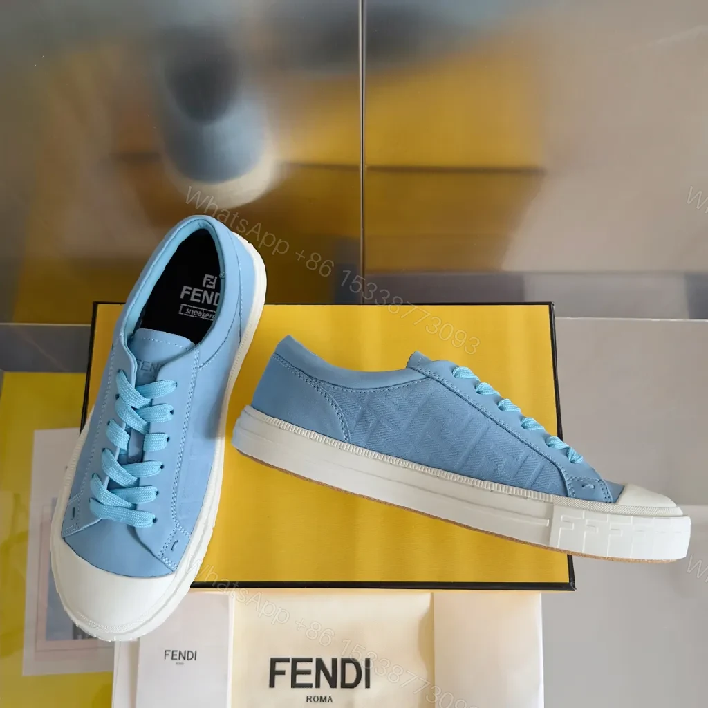 View 6 of Light-Blue Leather Minimalist Sneakers with Durable Comfort
