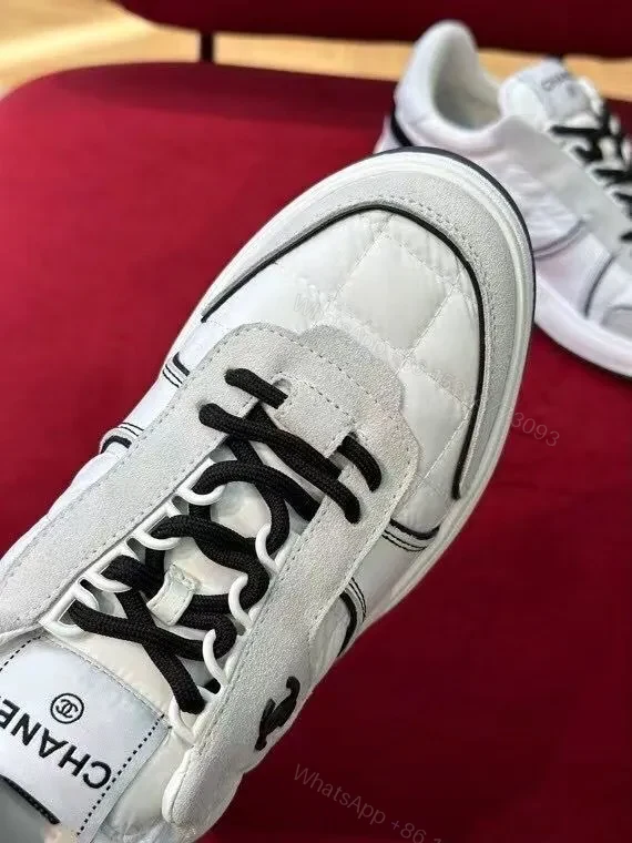 View 4 of White Leather High-Top Sneaker with Contrast Detailing and All-Day Comfort