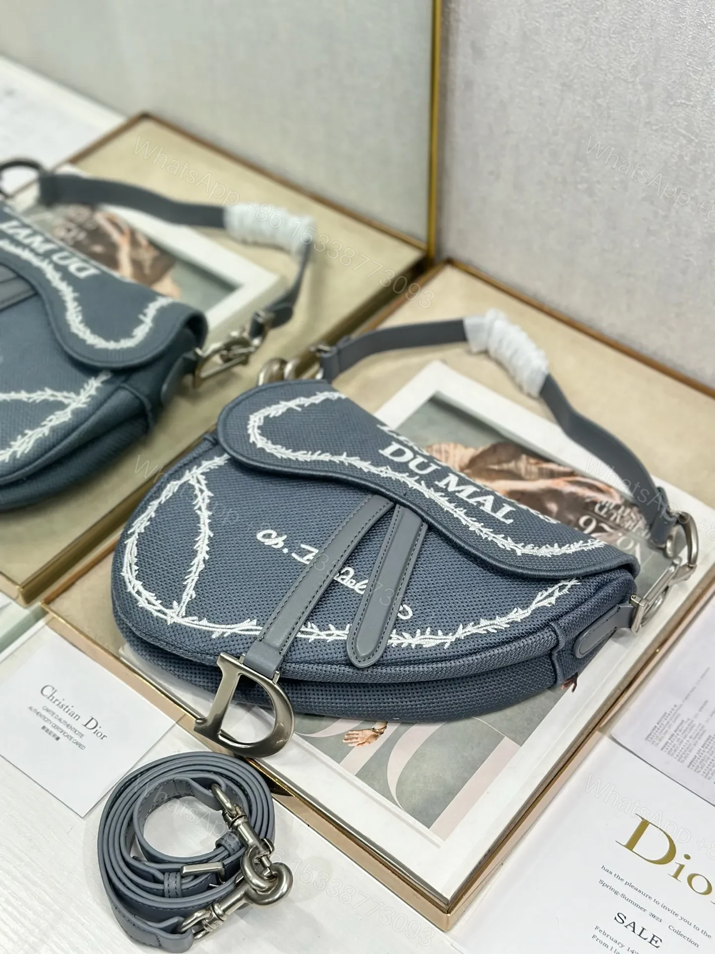 View 2 of Christian Dior Saddle Bag “Les Fleurs du Mal”