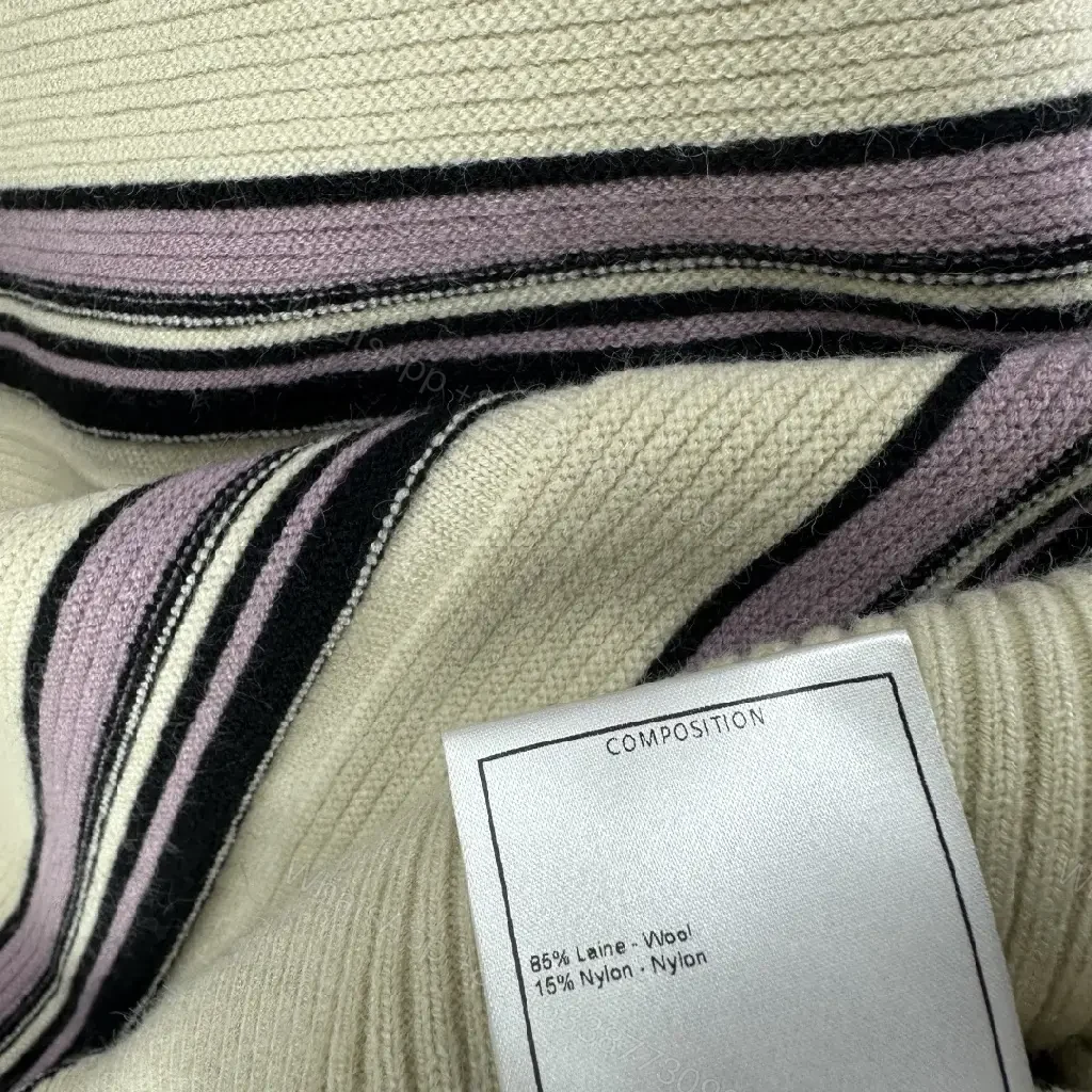 View 2 of Stripe Knit Crewneck Sweatshirt: Soft Textured Comfort