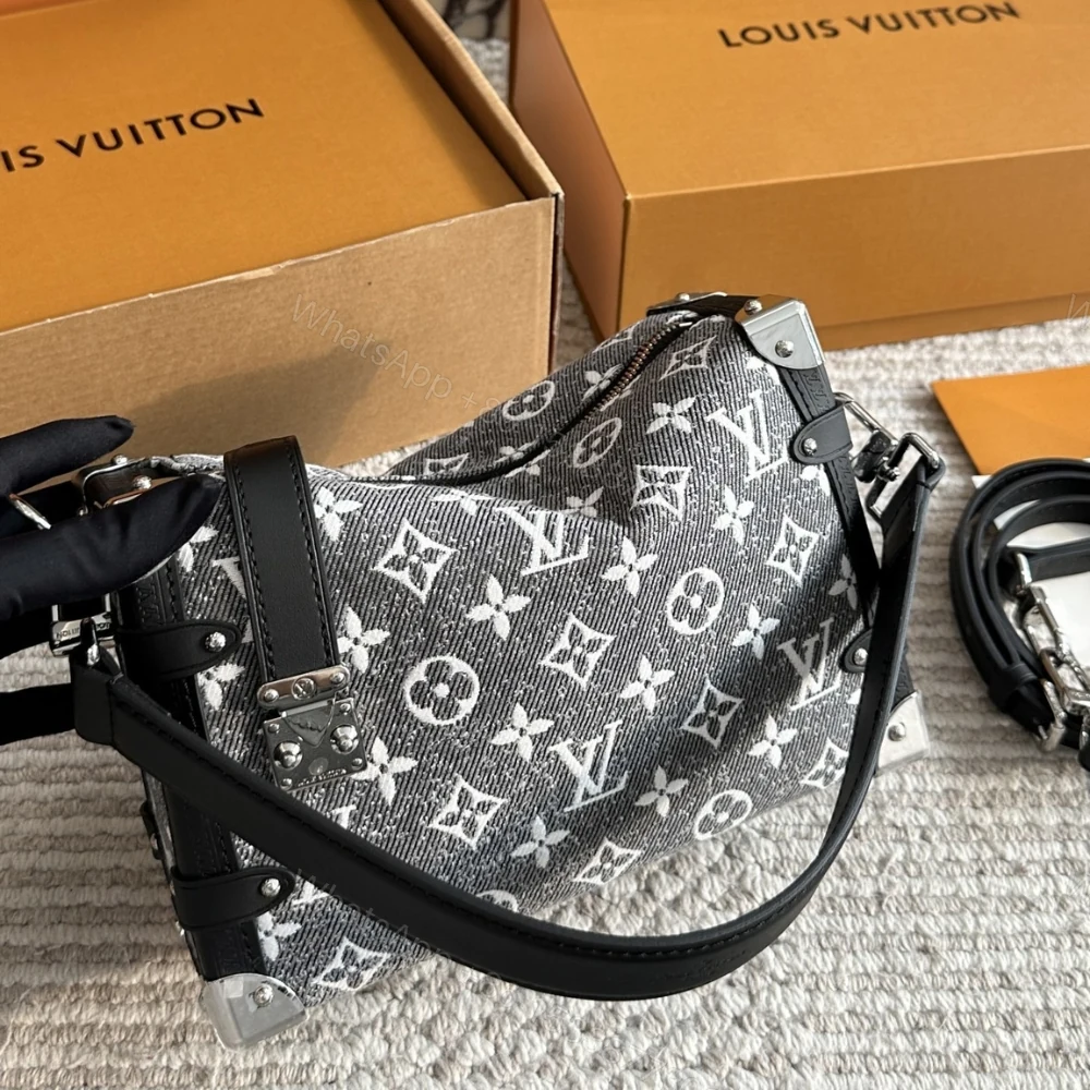 View 5 of Louis Vuitton MM Side Trunk Bag Denim Gray 23Cm M21460