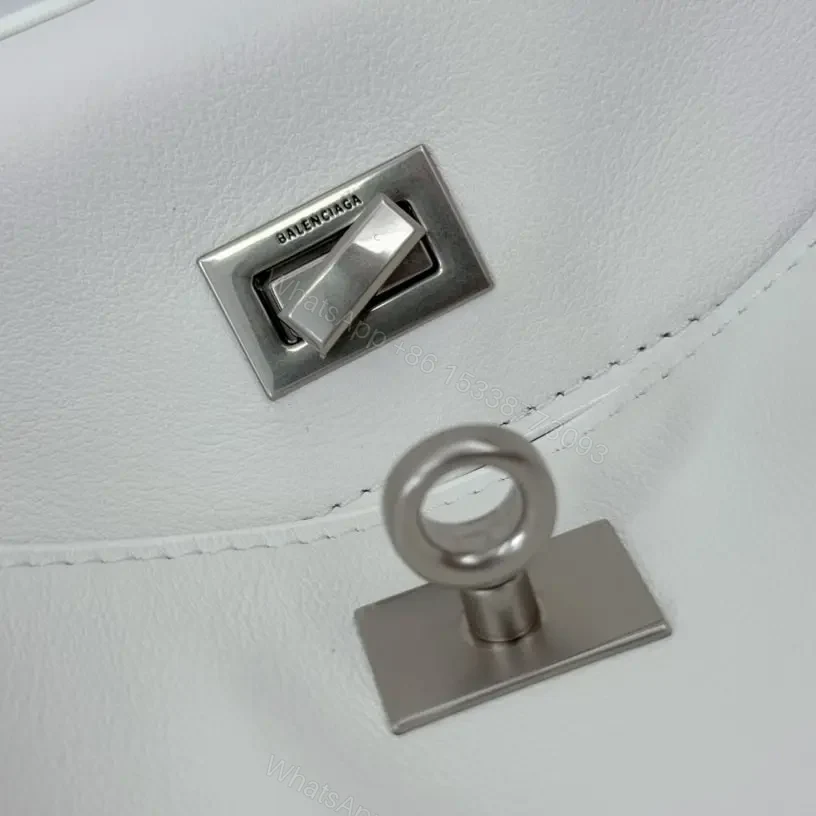 View 9 of 高仿Balenciaga*Rodeo系列V79016小牛皮手袋白銀小號號免檢版
