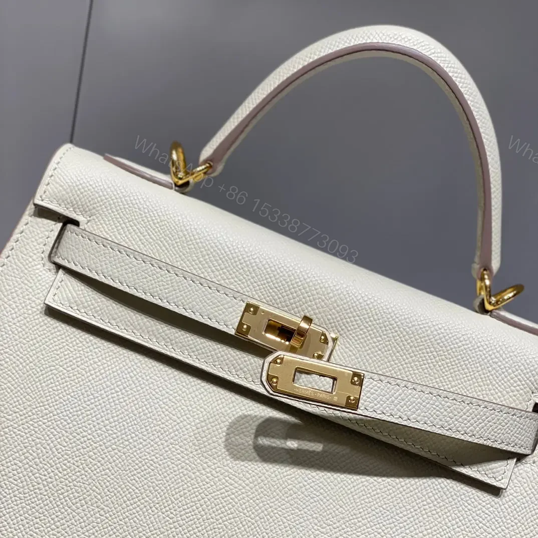 View 3 of HN 25CM IN NATA EPSOM CALFSKIN GOLD HARDWARE