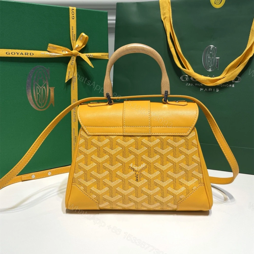 View 2 of 高仿Goyard*SAIGONW櫸木手柄單肩包黃色免檢版