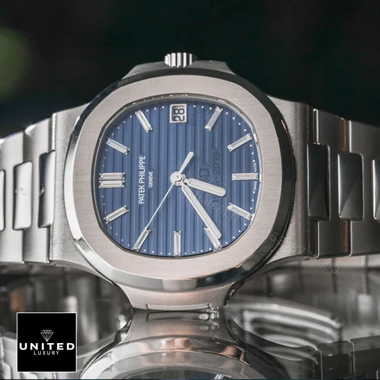 View 6 of Patek Philippe Nautilus Platinum Blue Replica