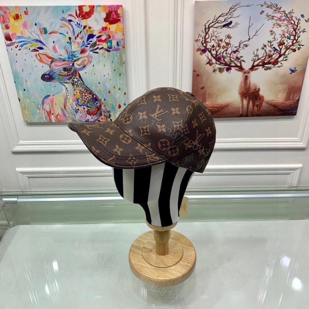 View 7 of Louis Vuitton Monogram Coated Canvas Cap Brown