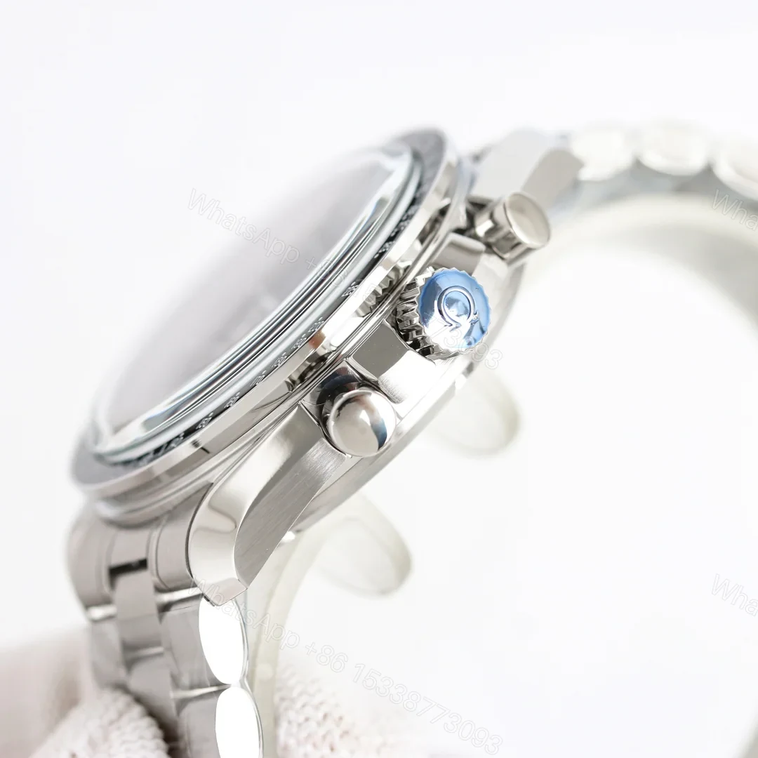View 5 of Omega Speedmaster Silver Replica 42MM Premium Steel Bracelet Moonwatch Edition OM-SP-SLV-STL-42