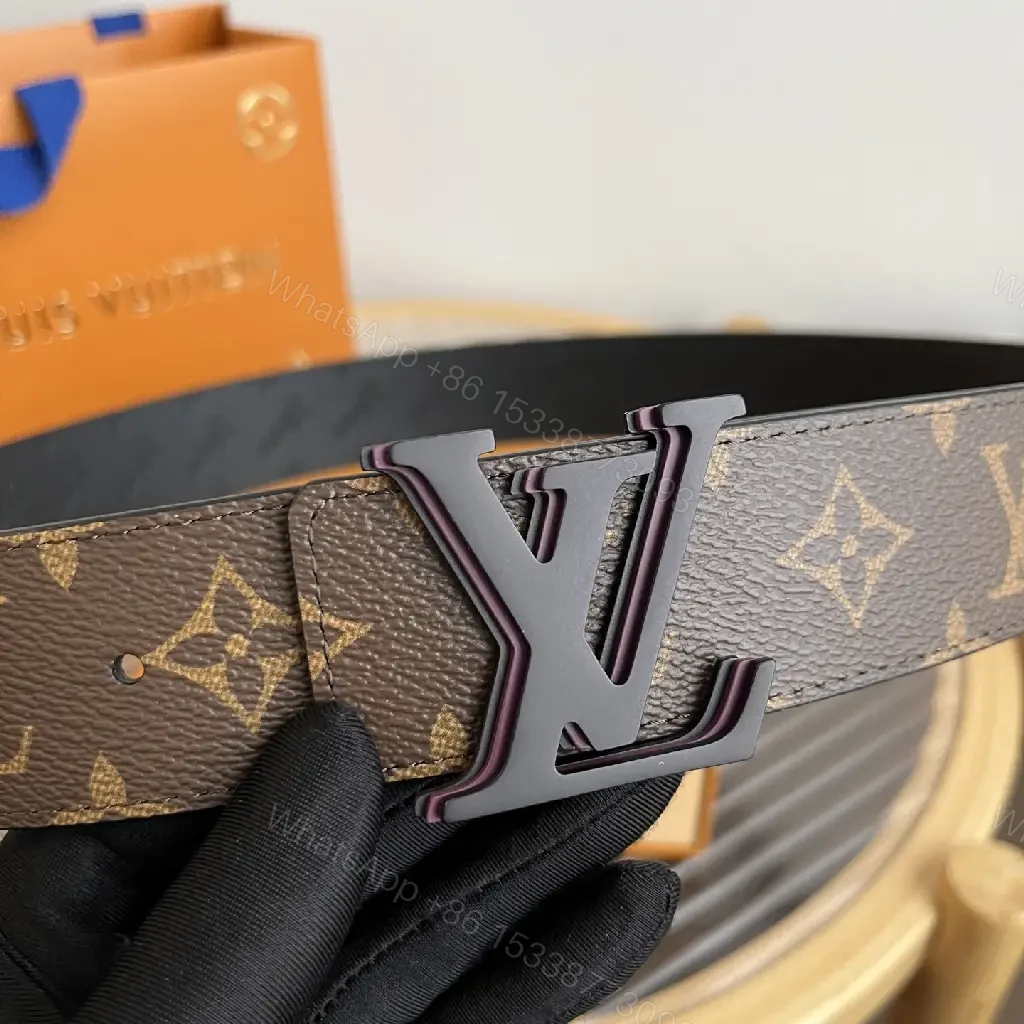 View 7 of Brown Monogram Canvas Belt with LV Logo Buckle
