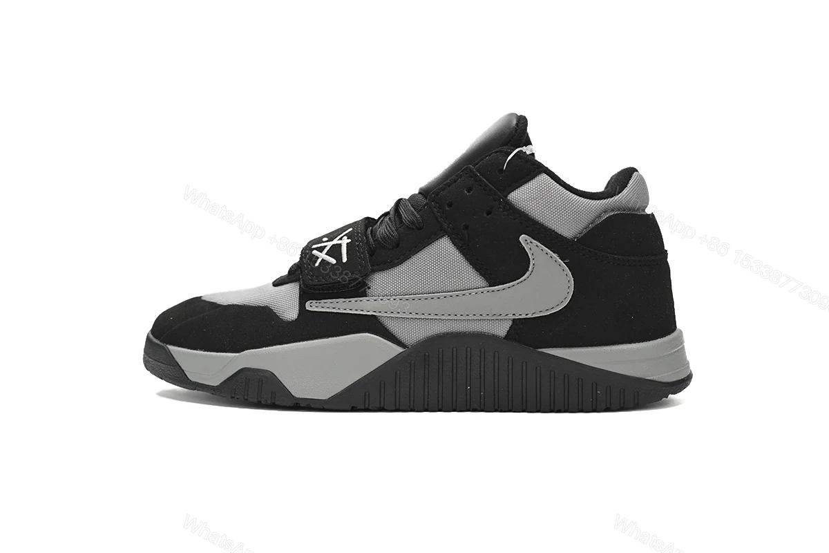 View 9 of Travis Scott x Jordan Cut The Check Nice Kicks Black Charcoal FZ8117-481