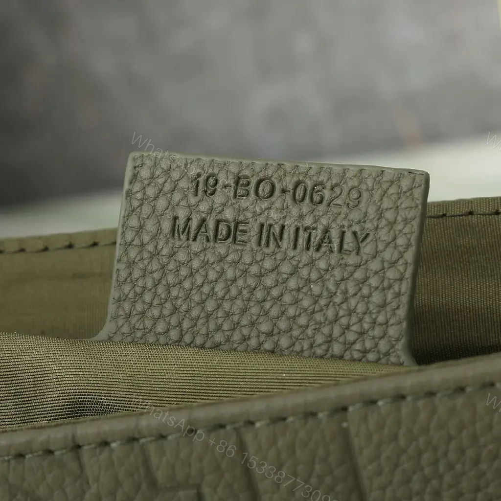 View 8 of Olive Embossed Leather Crossbody: Modern Chic, Compact