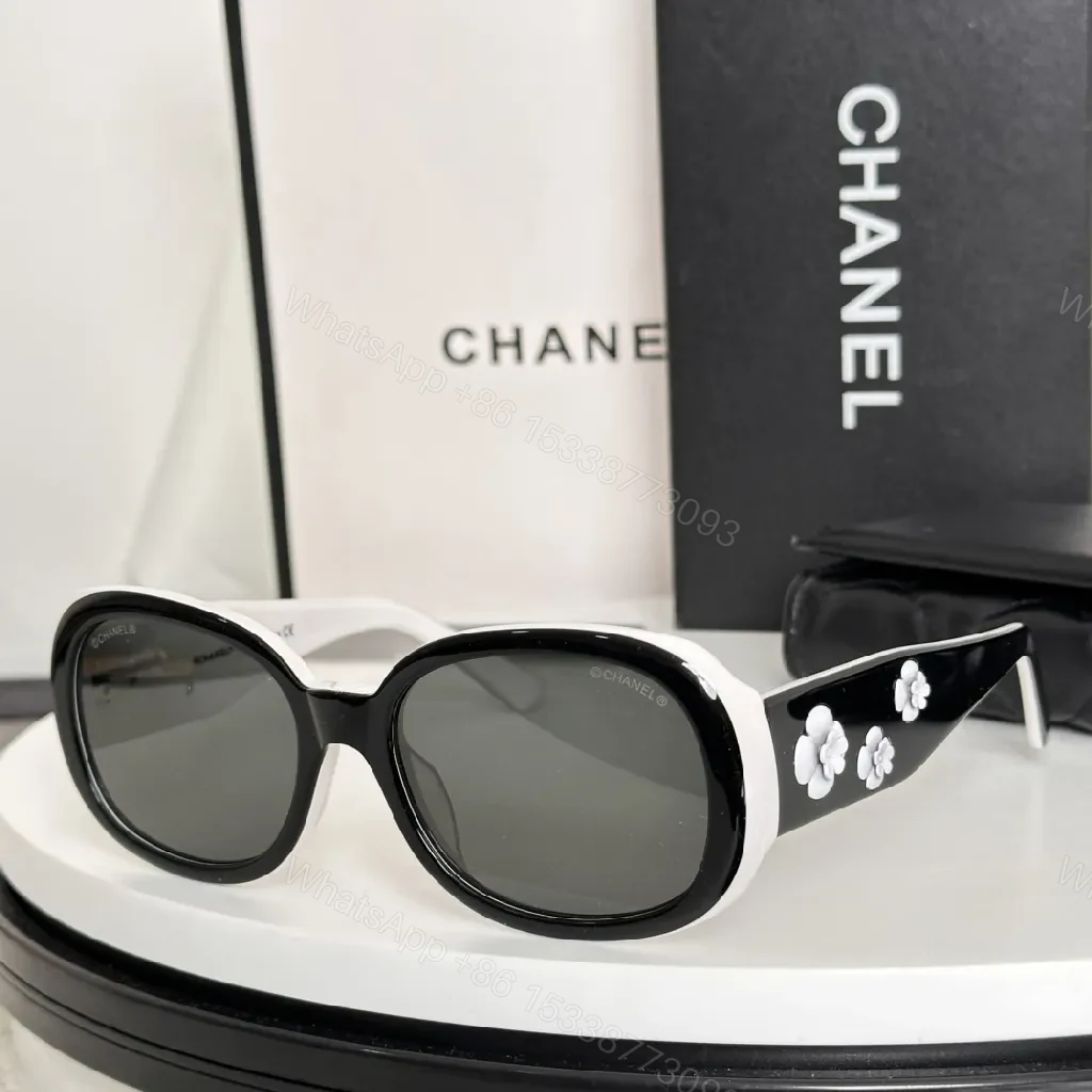 View 4 of Black Oval Sunglasses with Bloom Embellished Arms - Luxe, Gradient Lenses