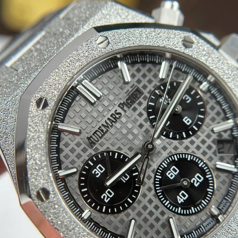 View 8 of Audemars Piguet Royal Oak Chronograph Frosted Gold 26240 Super Clone Gray Dial