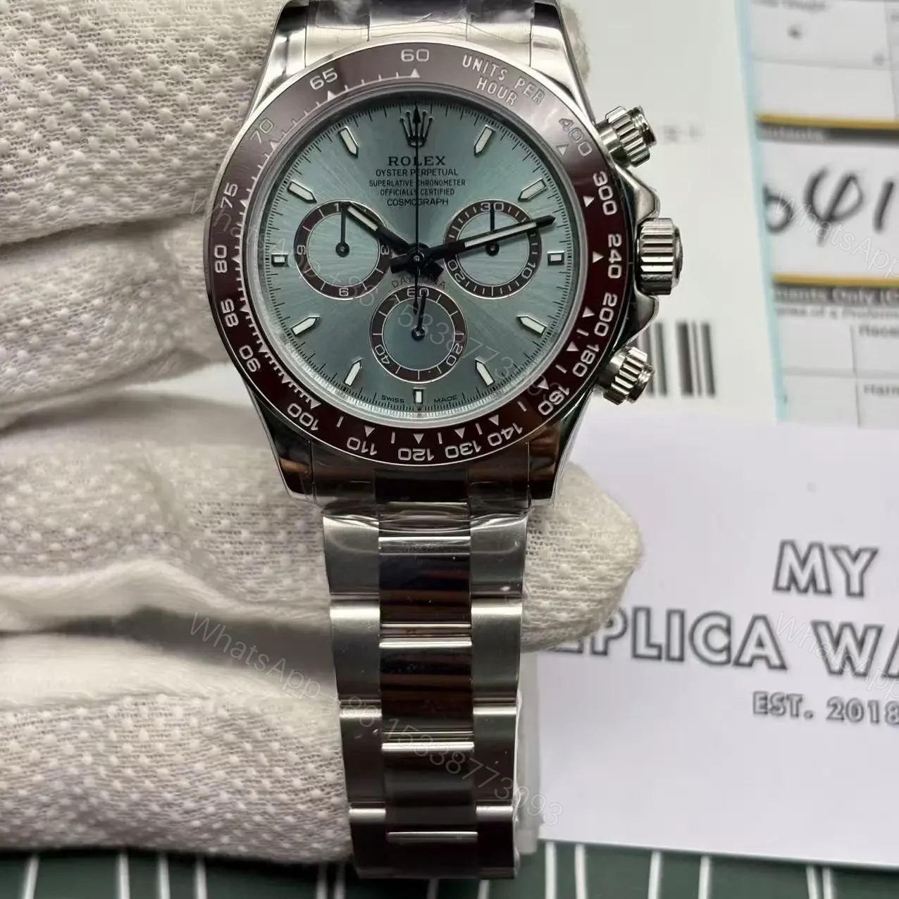 View 7 of Rolex Cosmograph Daytona | New Transparent Case Back Super Clone Replica