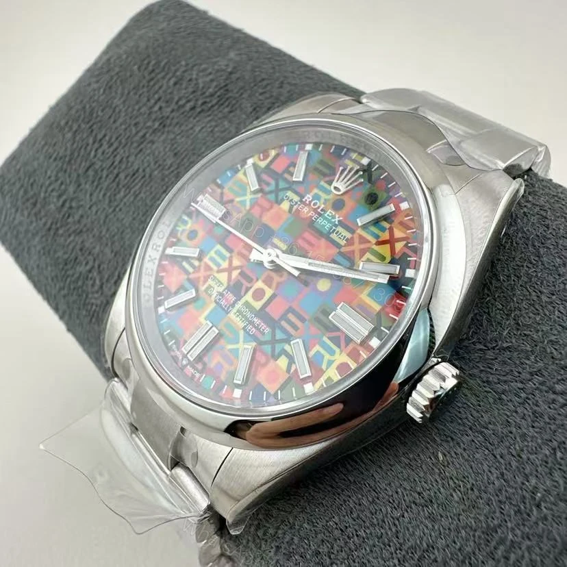 View 5 of Super Clone Rolex Oyster Perpetual 36mm Multicolored Motif Dial 2026 – 126000