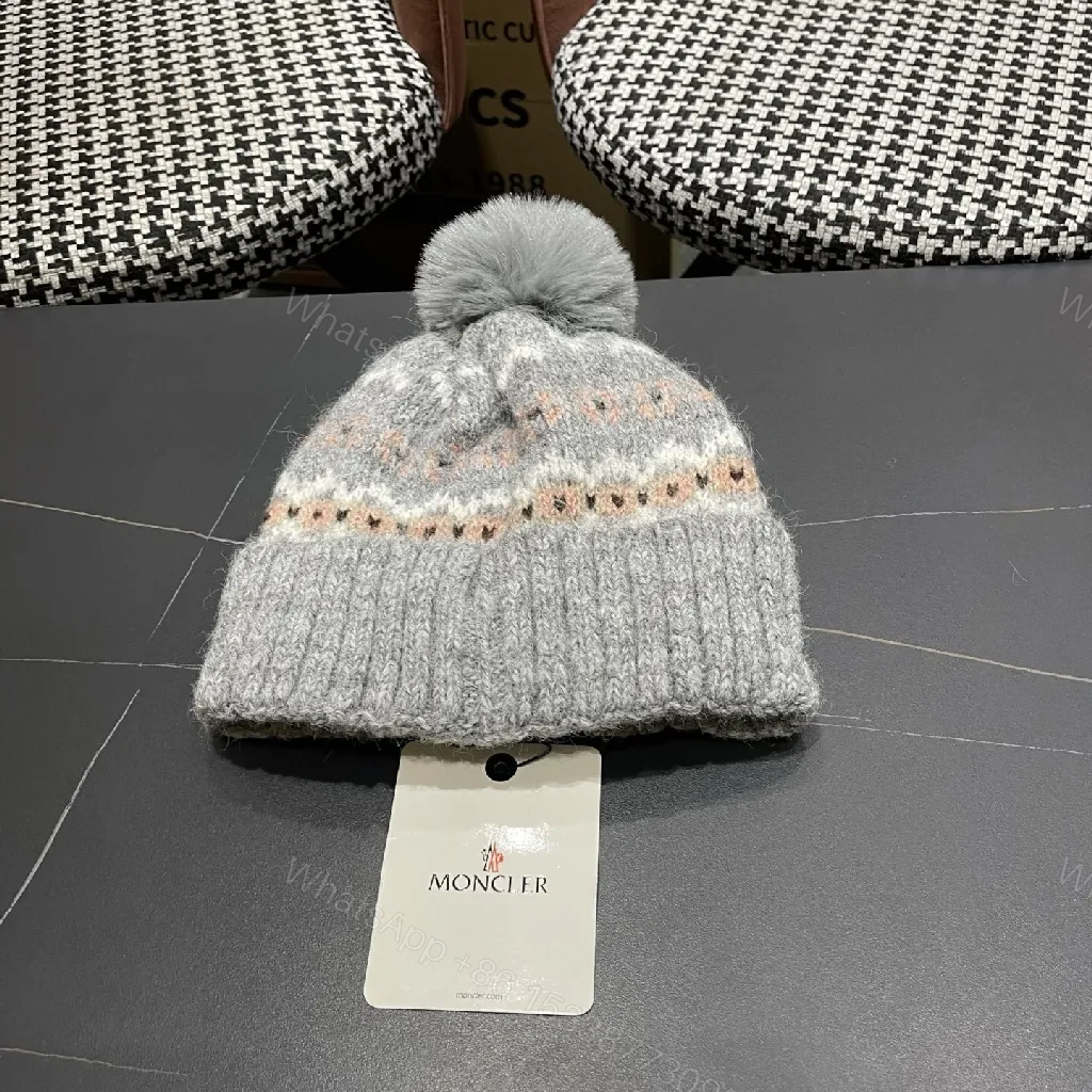 View 6 of Cozy Knit Beanie – Subtle Pattern, Warmth, Pom Pom | Knit Hat