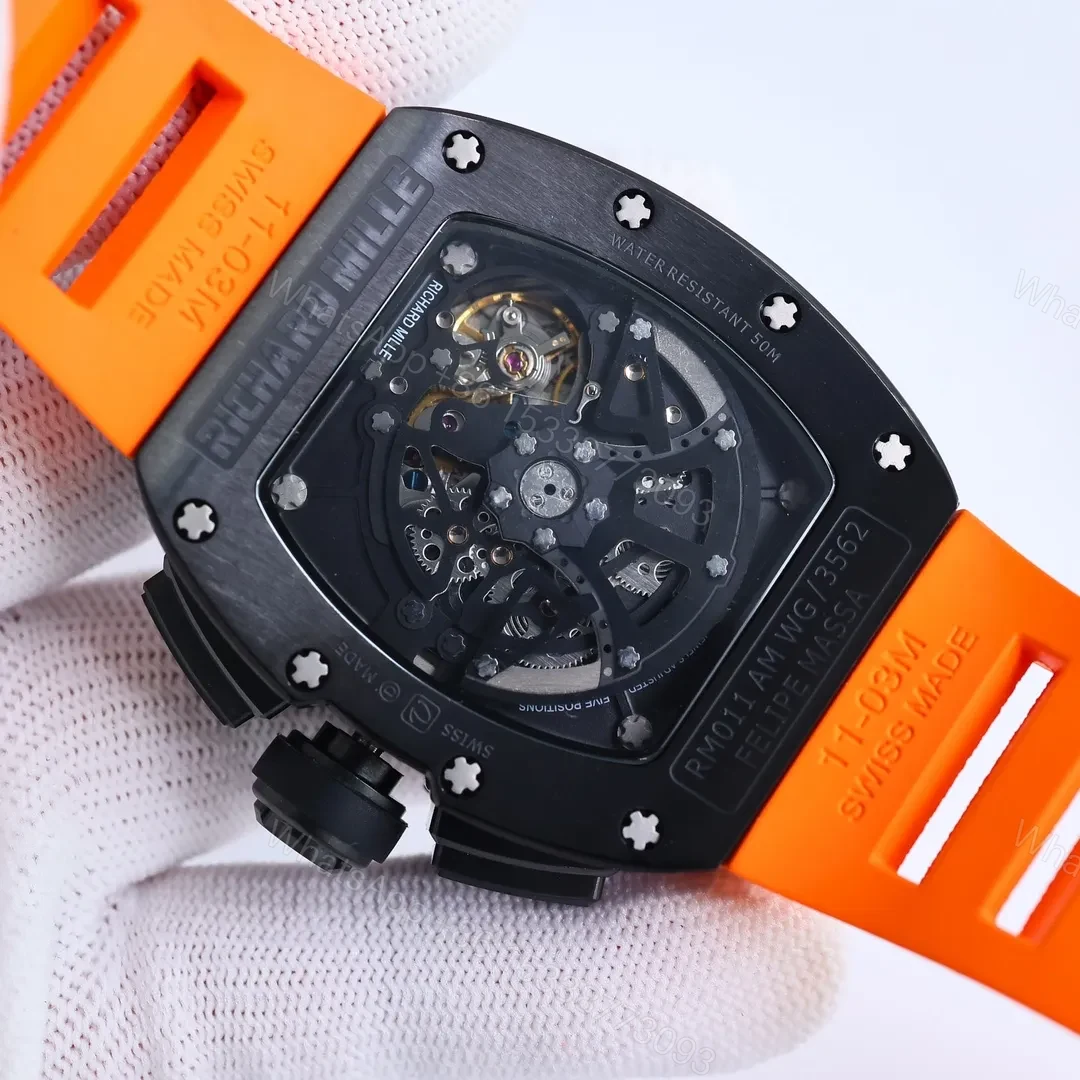 View 7 of Richard Mille RM011 Black & Orange Watch