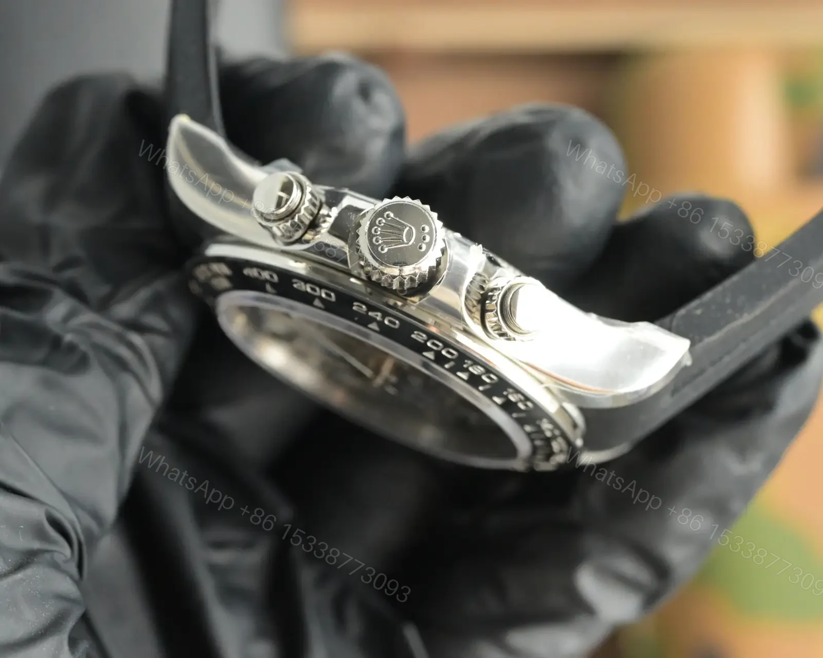 View 4 of Rolex Daytona Skeleton Black Dial Black Strap Edition 40mm RG-DAYTONA-SKELETON-BLACK