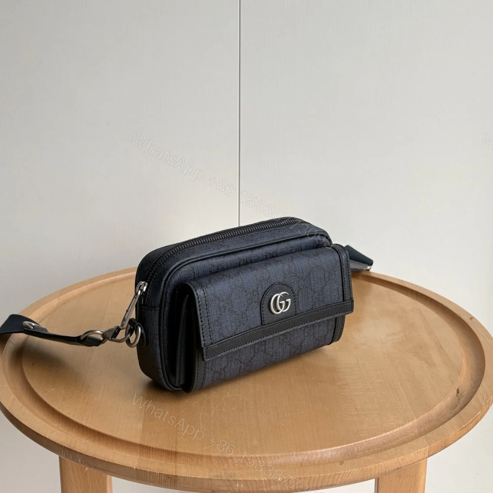 View 3 of Gucci Ophidia Small Crossbodybag Dark Blue 20Cm 802170 FACJY 8441