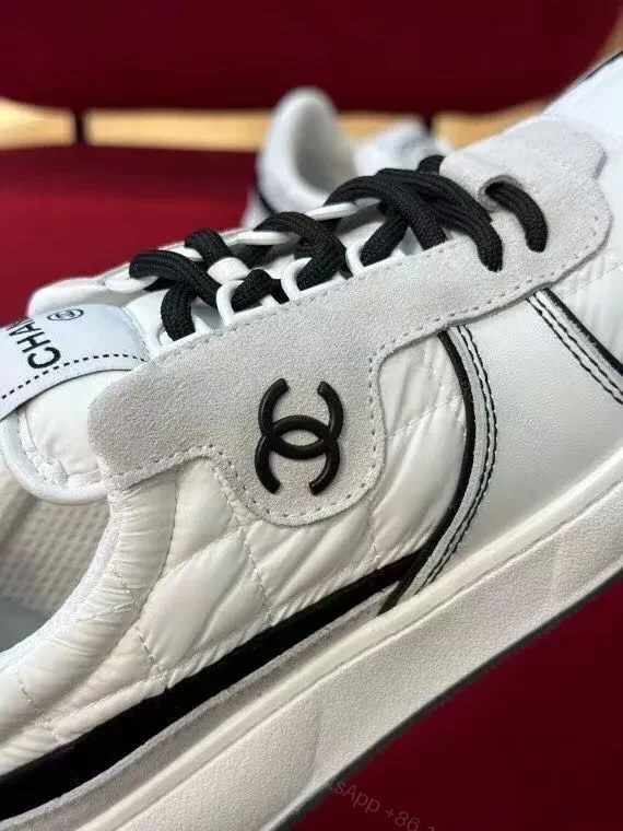 View 8 of White Leather High-Top Sneaker with Contrast Detailing and All-Day Comfort