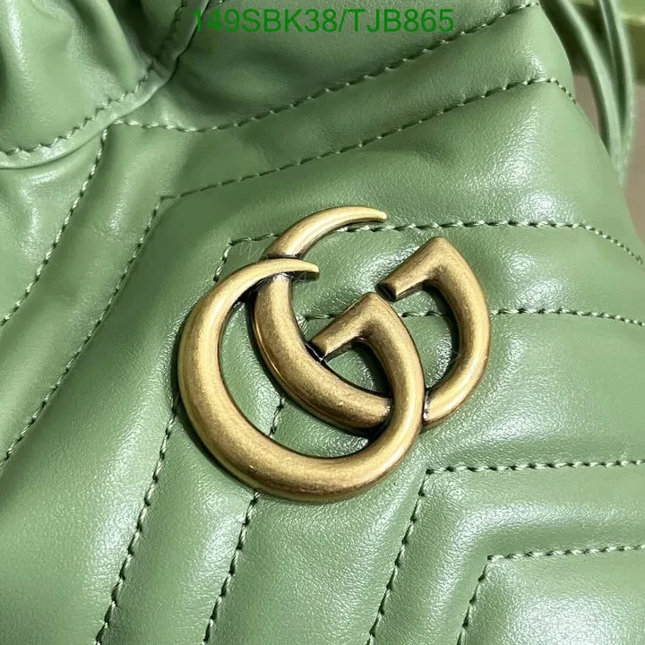 View 33 of Gucci Red Matelassé Leather Mini Bucket Bag 575163