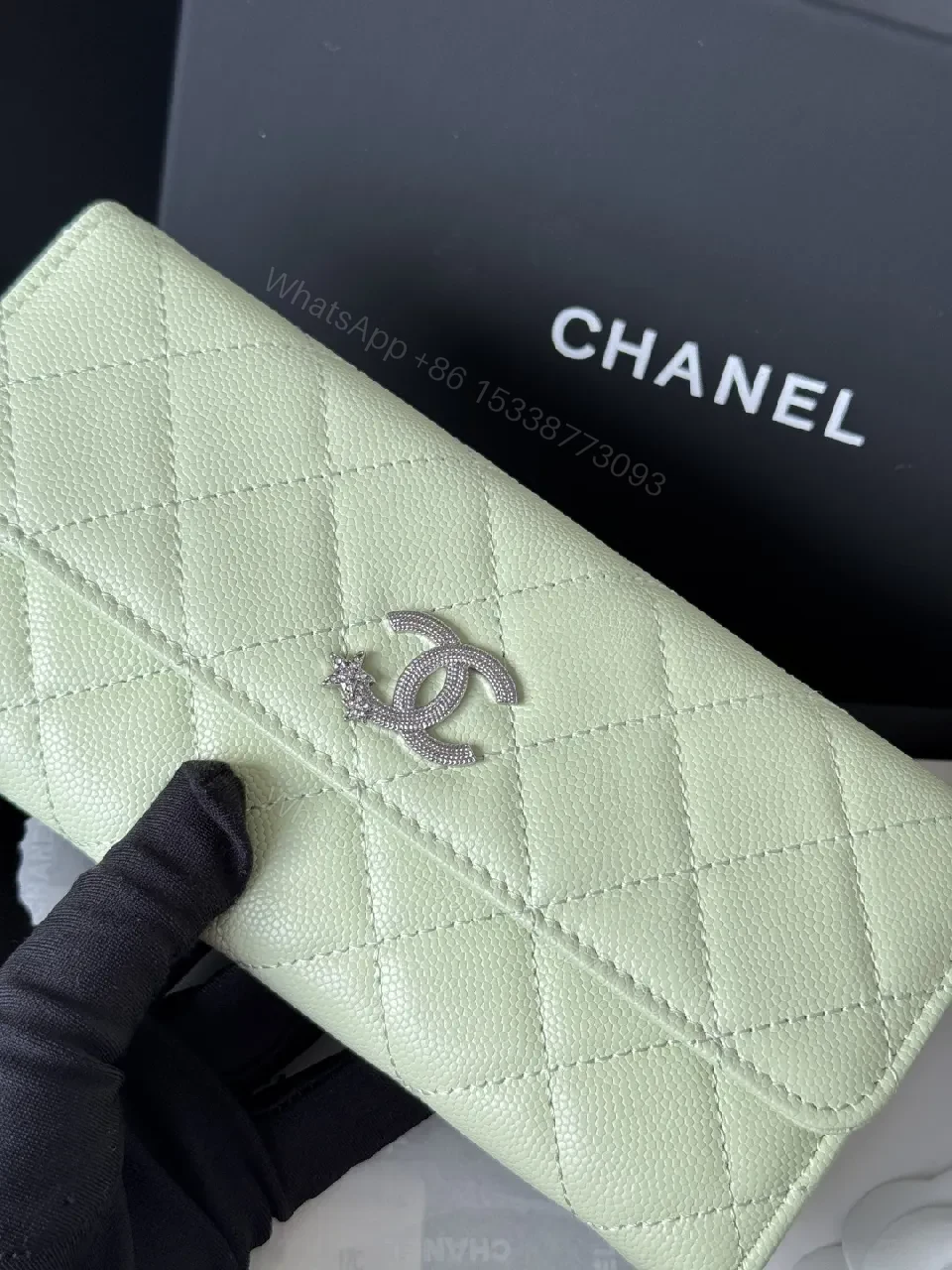 View 8 of Mint Green Quilted Wallet: Everyday Luxe, Cross-Body Ready