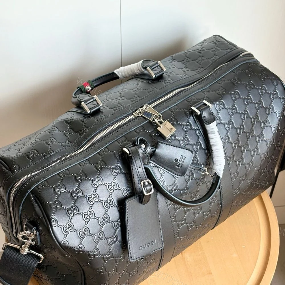 View 5 of Gucci Emblem Medium Duffle Bag Black 45Cm