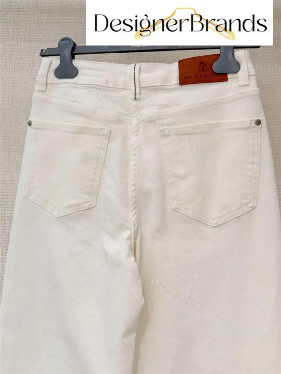 View 8 of Off-White Cotton-Twill Wide-Leg Trousers: Premium Comfort