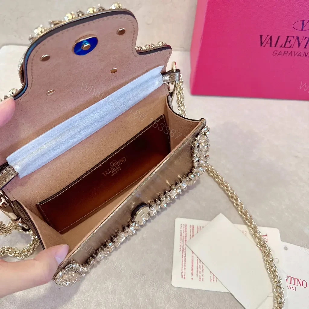View 8 of Crystal Embellished Compact Bag: Luxe Crossbody Clutch