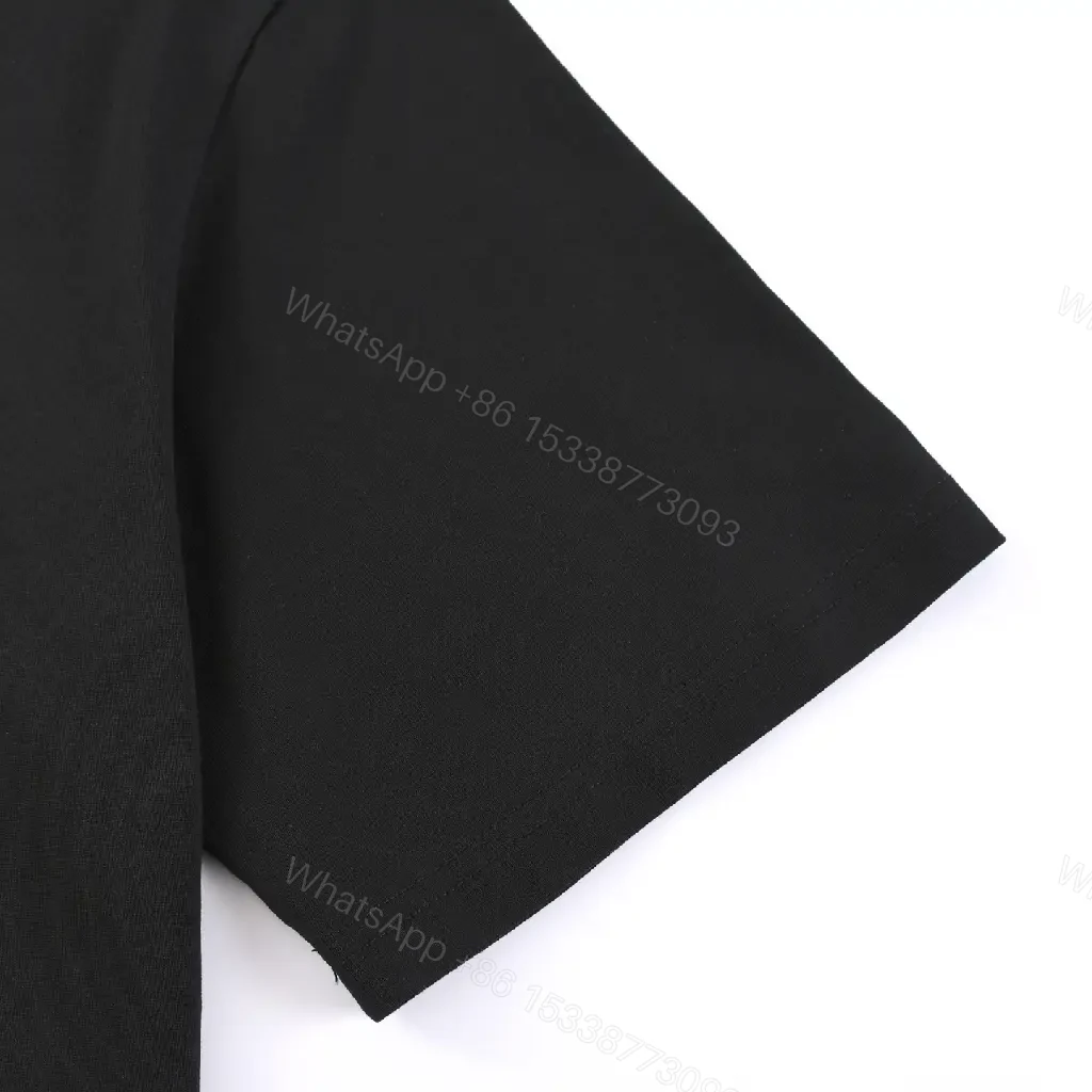 View 4 of Minimalist Black Cotton Tee: Subtle Luxury, Everyday Essential