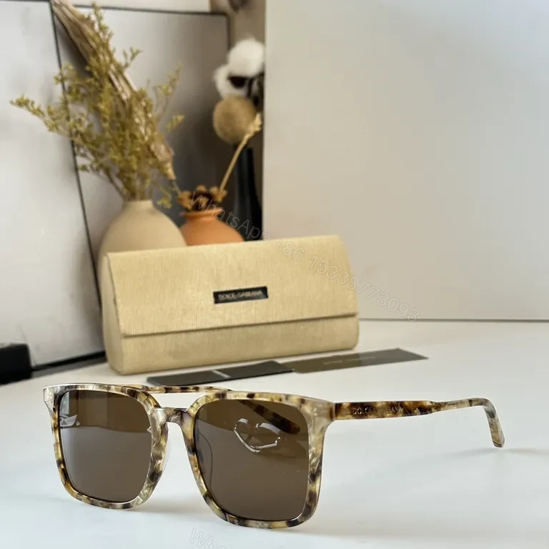 View 8 of Black Acetate Sunglasses â€” Bold Rectangular, UV400 Protection, Dolce & Gabbana