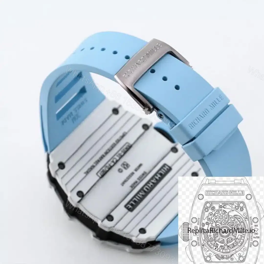 View 3 of Replica Richard Mille RM35-01 BBR Factory Blue Strap