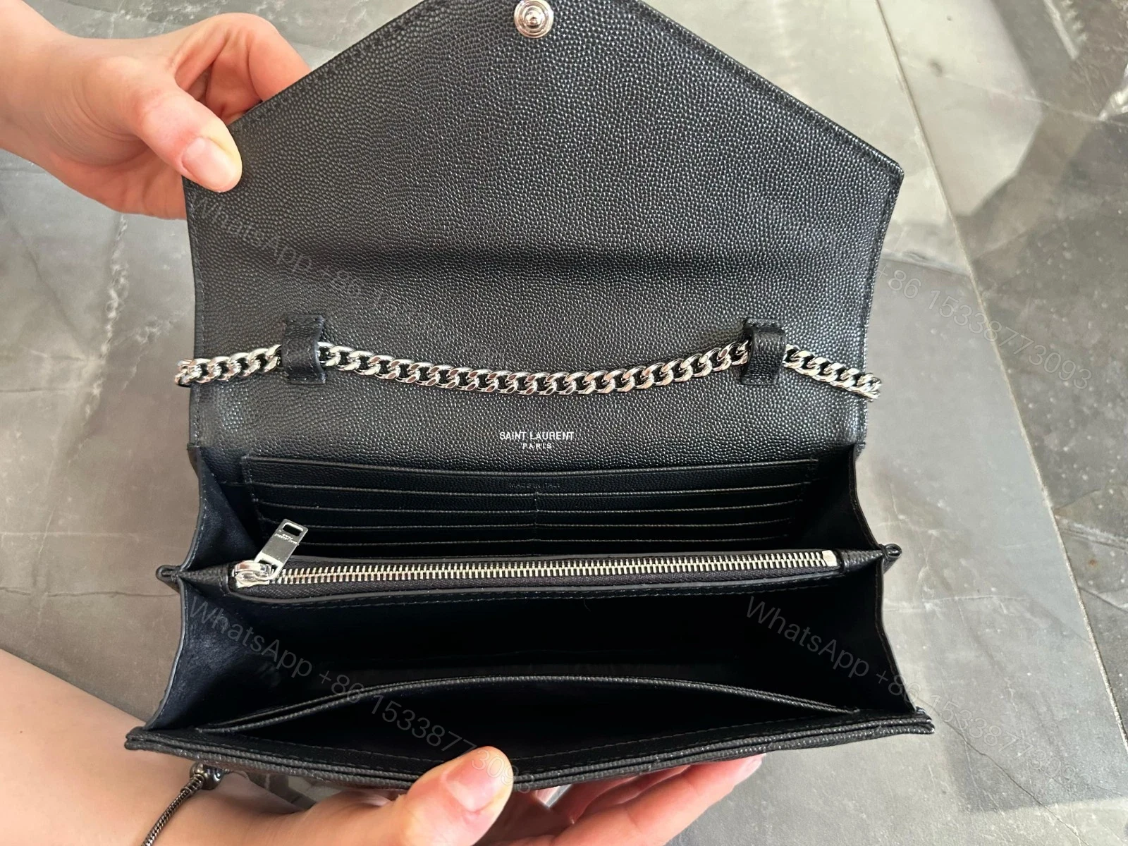 View 8 of YSL Woc black with sliver hardware