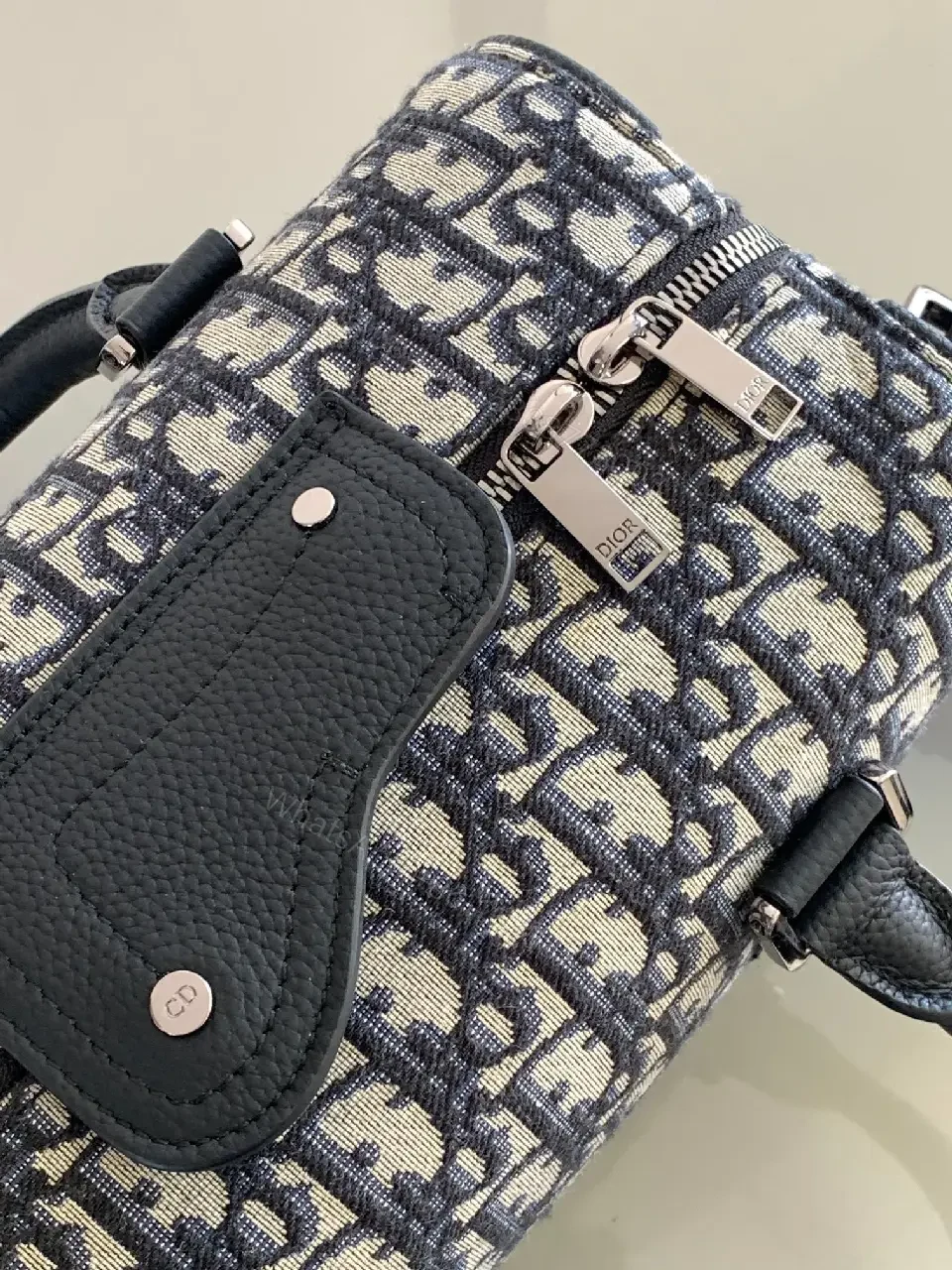 View 6 of Monogram Satchel: Compact Luxury Everyday Bag with Leather Trim