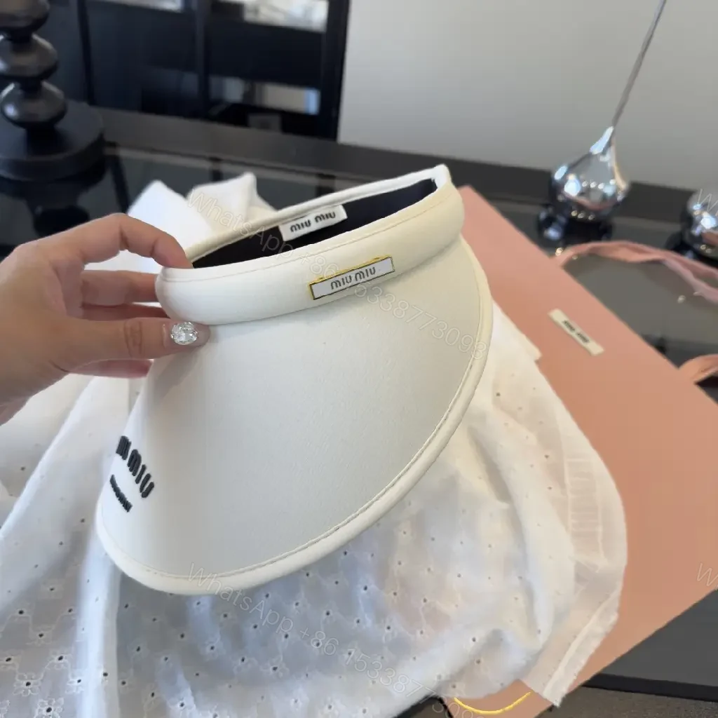 View 7 of White Visor, Black Trim, Sporty Style, Adjustable Back Strap, Miu Miu Visor
