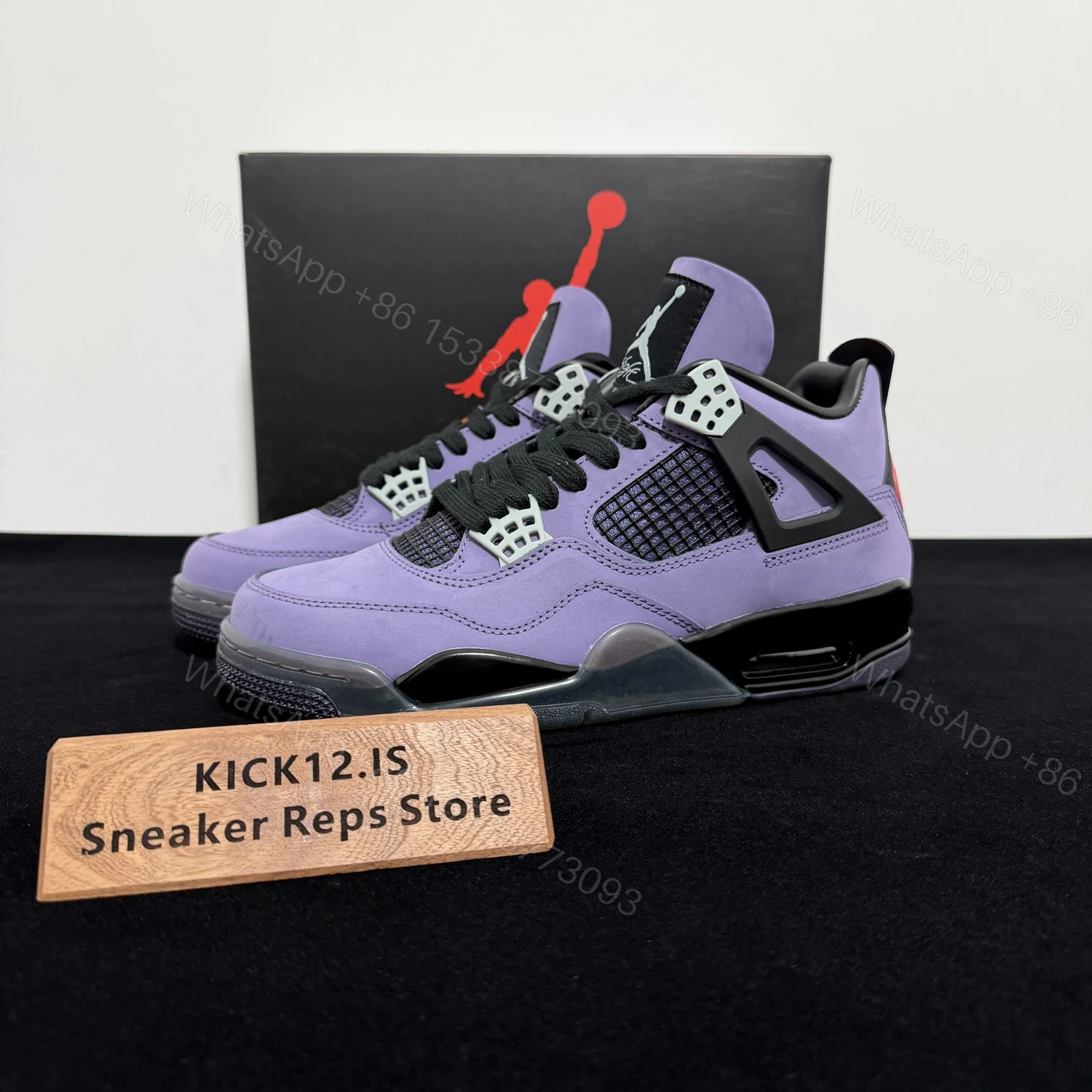 Jordan 4 Travis Scott Purple Reps — view 1