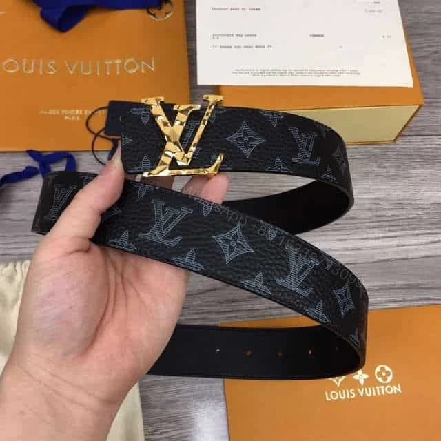 View 7 of LOUIS VUITTON INITIALES 40MM REVERSIBLE MONOGRAM CANVAS BELT – B102