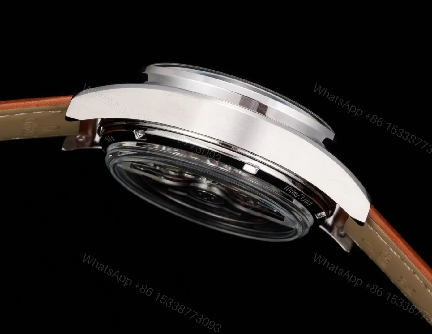 View 7 of Omega Speedmaster 57 White Replica Brown Leather Strap 42MM Premium 331.12.42.51.02.002
