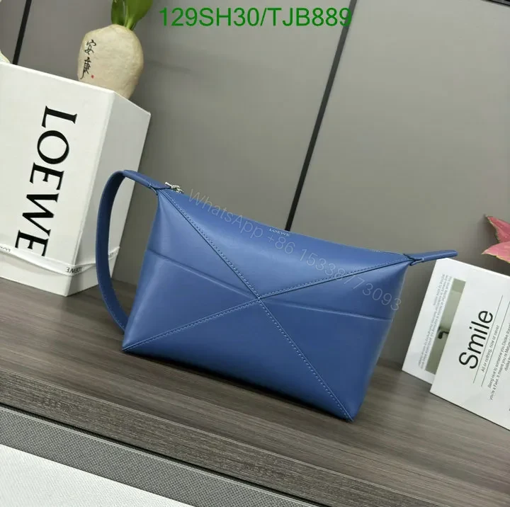 View 6 of Loewe Blue Wash Bag featuring Shiny Calfskin VD403