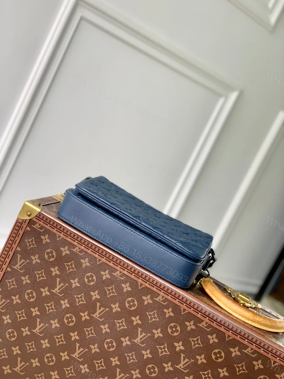 View 5 of LV TRIO MESSENGER 25 IN BLUE MONOGRAM SHADOW CALFSKIN